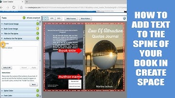 How To Add Text To The Spine Of Your Book In Createspace
