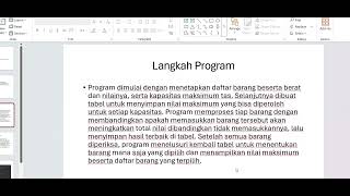 T14 Penjelasan demo program penyelesaian masalah dengan Greedy