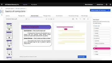 IBM watson discovery Smart Document Structure(SDU) model training