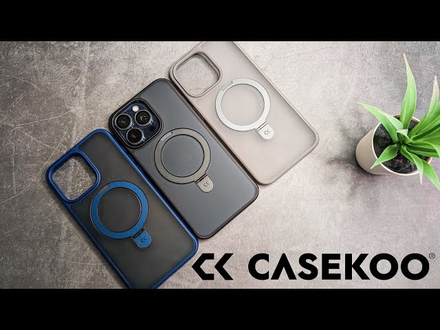 Casekoo Designed For Iphone 15 Pro Max Case With Magnetic Invisible Stand  [Military Drop Protection] [Compatible With Magsafe] Shockproof Translucent  - Imported Products from USA - iBhejo