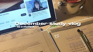 December study vlog 💻 | studying for finals, lot’s of unboxing’s and late nights