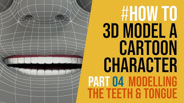3D Teeth modelling and Tongue [CARTOON STYLE] - PART 06 of How to model a cartoon character in Maya