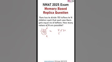NMAT 2025 Memory Based Replica Question || Mock Zone #nmatexam #nmims #shorts