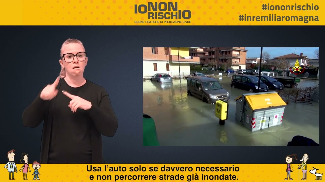 Cosa fare in caso di alluvione, nella lingua dei segni