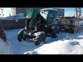 Заводим советский трактор Т-40АМ в большой мороз!!! Запуск дизеля зимой!!!