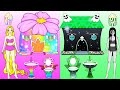 Pink Flower House Vs Green Ghost House - How To Design Fairy &amp; Ghost Cinemas - Barbie Story &amp; Craft