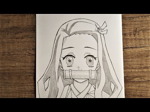 How to draw nezuko step by step easy | nezuko drawing