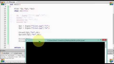 Bangla C programming tutorial 115 File Management ps 11 copy text from one file to another   YouTube