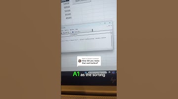 How I Made a Sort Button in Excel with VBA 🔘📊 (Explained) #shortsvideo