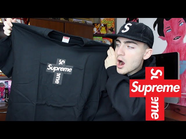 supreme cross box logo tee Black XL