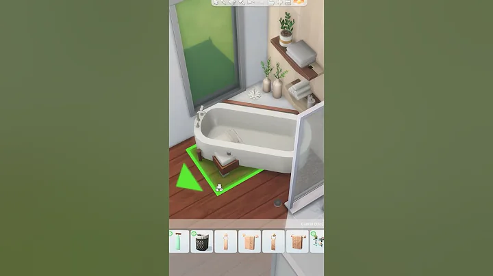 Neutral Luxury Bathroom // The Sims 4 Room Build #Shorts