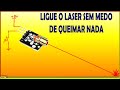 Evite queimar o arduino ligue o led laser ky008 com uma fonte de corrente