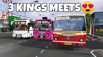 Three Kings Meet On Road - Bus Mod In Bus Simulator Indonesia - Bussid Bus Mod - #bussidmod