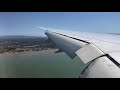 United B777-300 | Turbulence - Amazing Landing San Francisco  | Gusty Winds