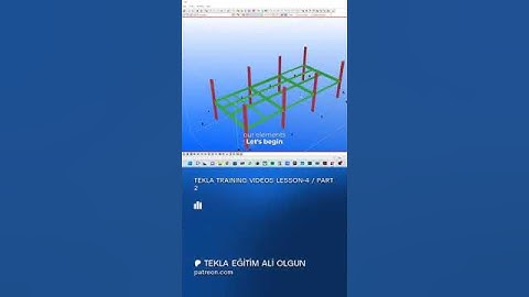 TEKLA TRAINING VIDEOS LESSON-4 / PART 2  #tekla #3dstructure #teklatraining