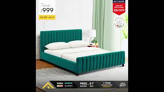 Explore Affordable Comfort: Beds at AED 999 from Asghar Furniture! Resimi