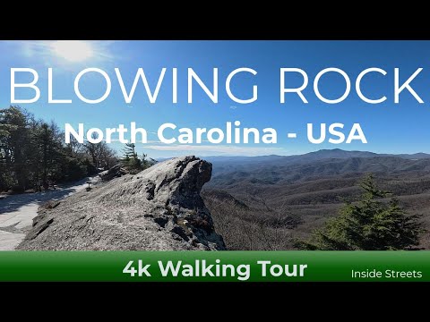 Blowing Rock North Carolina USA 💥 The Famous Scenic Attraction 🏞️ 4K Walking tour