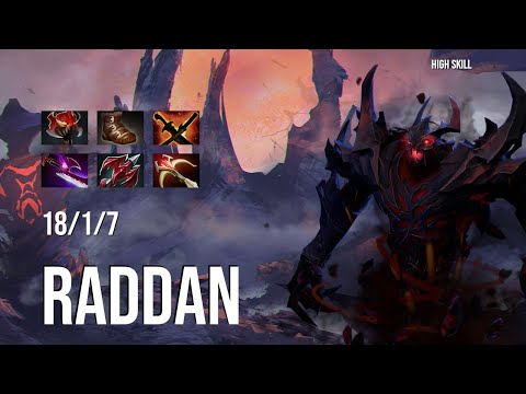 Dota 2 Pro Gameplay   Raddan   Shadow Fiend   18 1 7   High Skill Dota 2 / Carry Yatoro