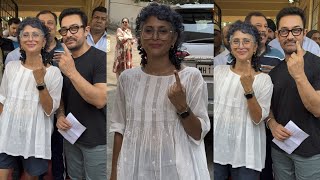 Amir Khan And Kiran Rao Arrives To Cast Their Vote