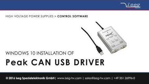Install Peak CAN driver on Windows 10