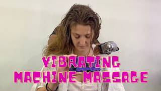 Part II - Vibrating machine massage was so good || ASMR hair salon sounds