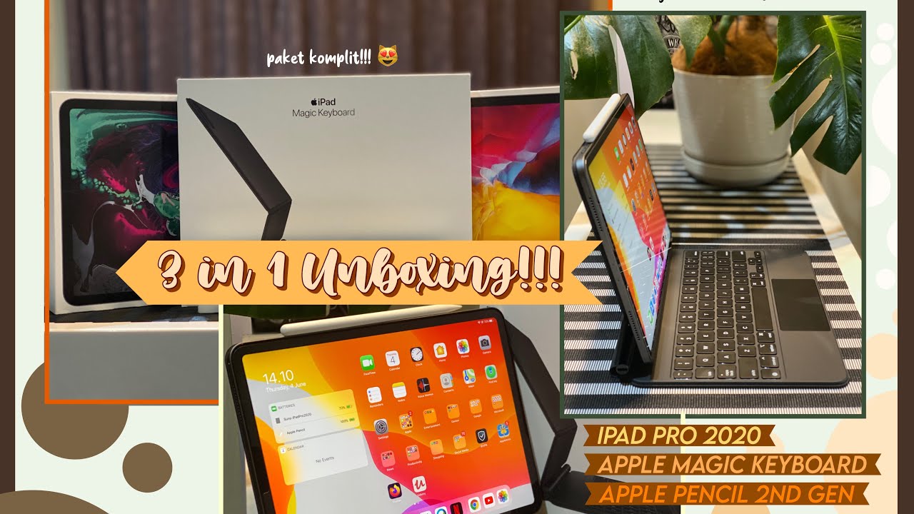 3in1 Unboxing: iPad Pro 2020, Apple Magic Keyboard, Apple Pencil 2nd ...