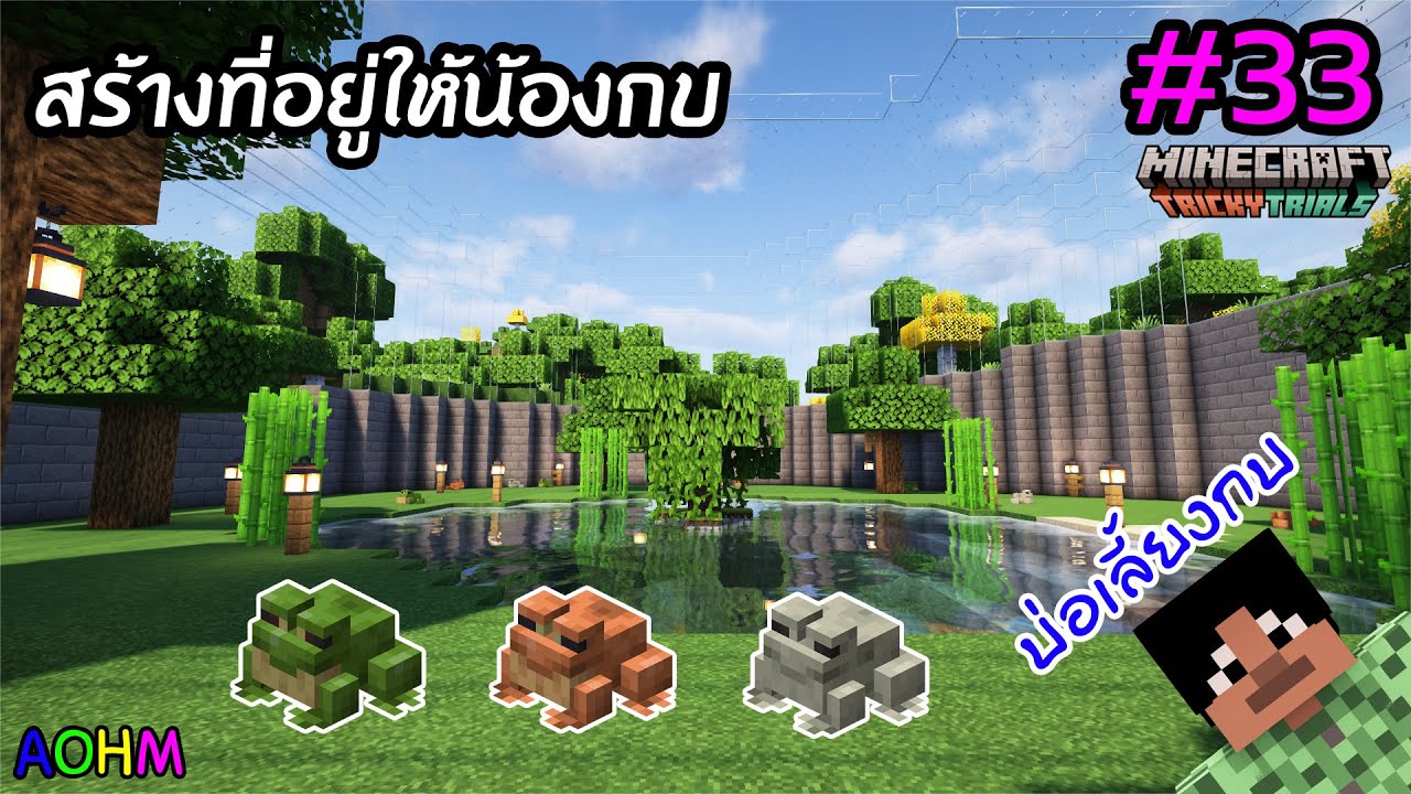 สร้างที่อยู่ให้น้องกบ (บ่อเลี้ยงกบ) #33 | Minecraft (java) เอาชีวิตรอด ...