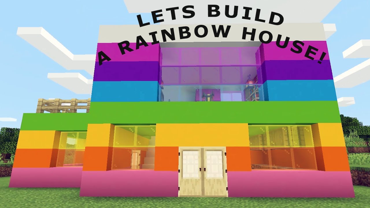 Minecraft Speed Build Rainbow House YouTube
