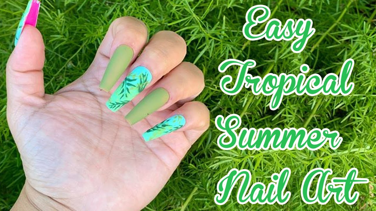 3. "Tropical Summer Nail Art for Short Nails" - wide 7