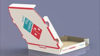 Solidworks Sheet Metal tutorial:Domino's Large Pizza Box designing