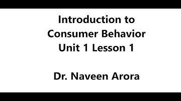 Unit 1 Lesson 1 Consumer Behavior and Marketing Communication