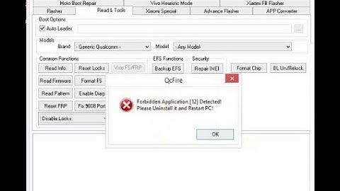 UMT Forbidden application [11] detected! please uninstall it and restart pc!