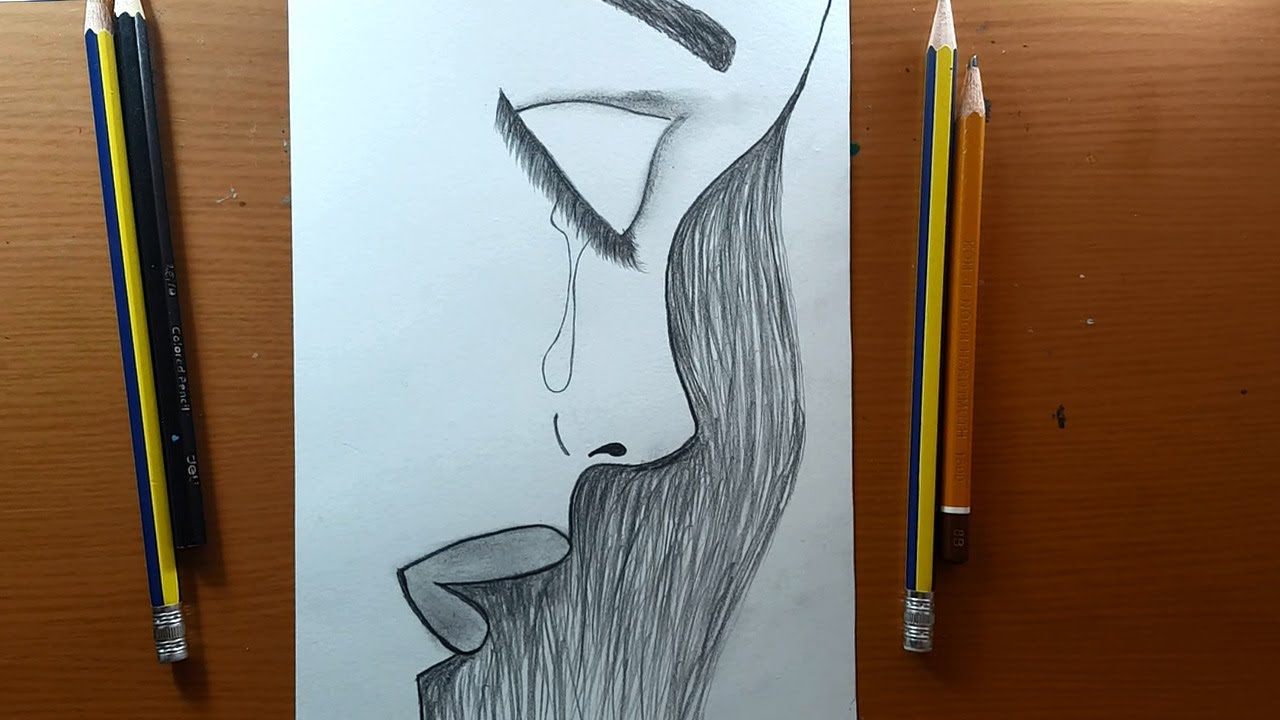 Come Disegnare Una Ragazza Triste Facile Disegnare Una Ragazza Che Piange Draw A Girl Crying Youtube