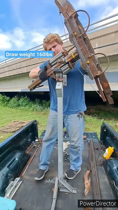 homemade crossbow #diy #crossbow #welding