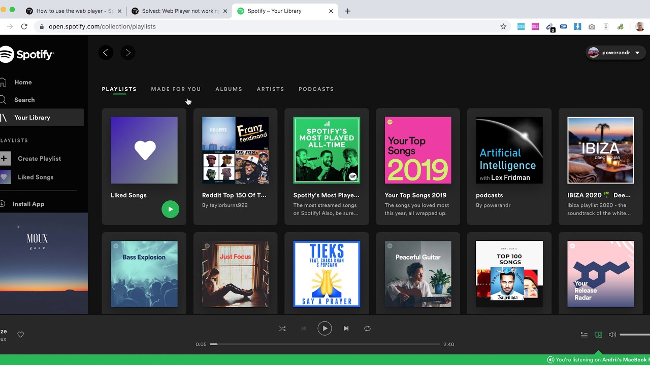 spotify download web player