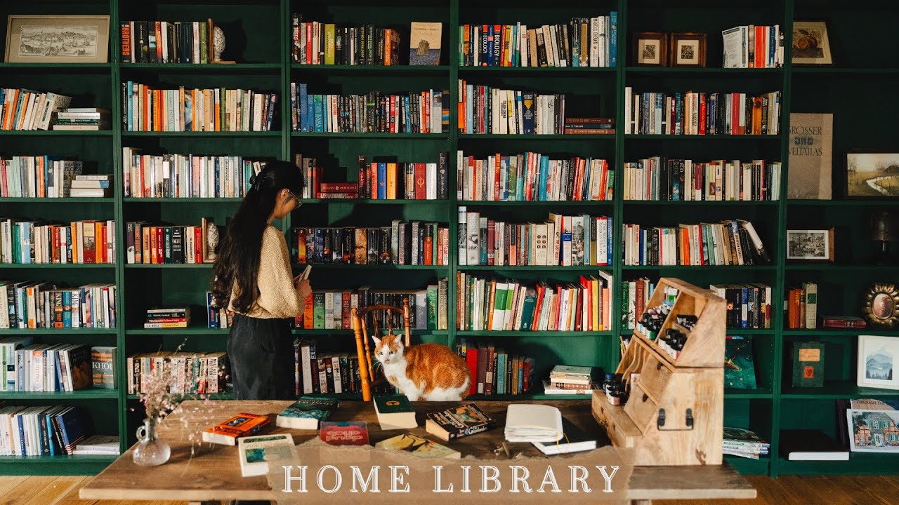 #64 Bookshelf Tour | What's on Our Bookshelf? My Home... - youtube