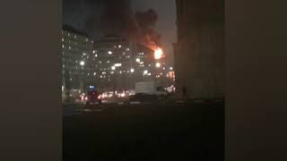 Пожар в Грозном 26.03.2018