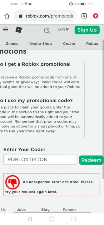 How To Fix Unexpected Error Or Invalid Code For Redeeming Gift Card For  Roblox 2023 