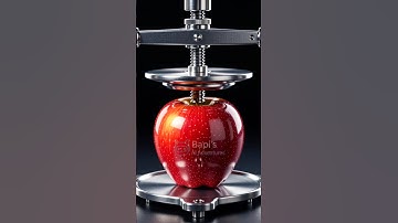 Apple vs Hydraulic Press 🍎💥 | Satisfying Slow Motion Smash | Bapi’s AI Adventures #shorts #asmr #ai