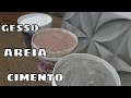 Gesso, Areia e Cimento. 3d Cimentício