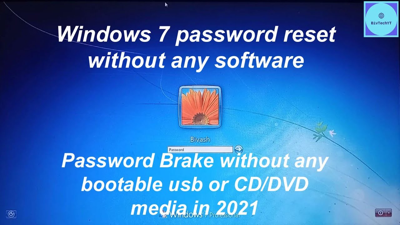 23 How to Reset Windows 23 Password without any Software or Bootable  USB/CD/DVD drive