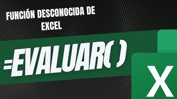 Función de EXCEL que pocos conocen | EVALUATE | ¿Cómo se usa?