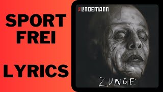 Till Lindemann | Sport Frei | Lyrics