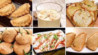 7 HOLI Food Recipes | Thandai | Samosa | Malpua | Imarti | Bhalla | EASY Sweet & Snacks Recipes