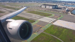 [FLIGHT TAKEOFF] United 777-200 - Powerful Takeoff from Sunny San Francisco to Denver
