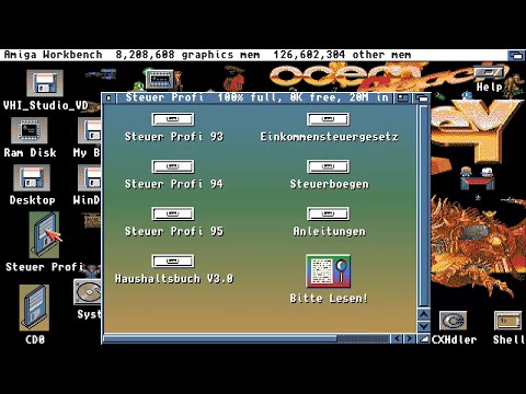 AMIGA Steuer Profi 95 CD Kollektion TAX PROFESSIONALS PROGRAM 93 94 95 ATTRACT MODE 1995 Schatztruhe