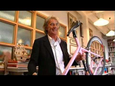 Sir Paul Smith receives the bike he has designed f...