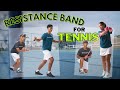 Resistance band for tennis players