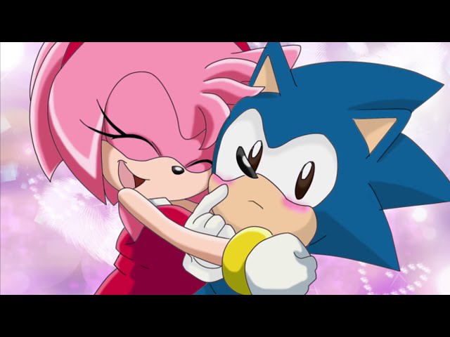 Classic Sonic Likes Classic Amy in Modern Outfit by zachgamer4427