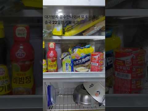 대기방지 공수안나와서 또 퇴사//출국 22일전 식량체크  참치 고추참치 갈비탕 스지탕  카레면 들기름 고추장소스 설탕 스파게티면5봉 김자반